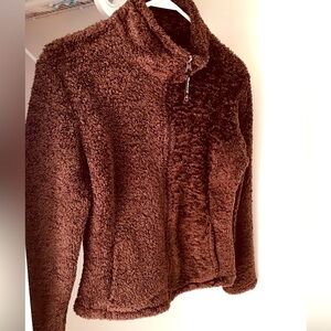 Avalanche brown fleece jacket.